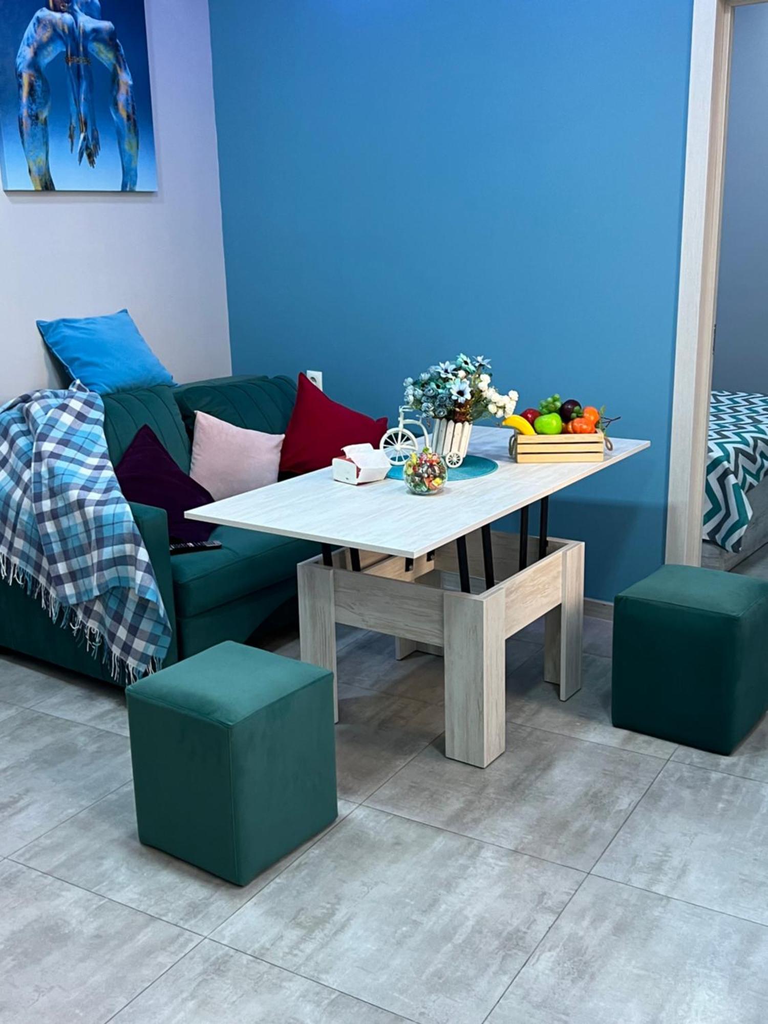 Cool Blue Interior Self Check In Apartment Yerevan Ngoại thất bức ảnh